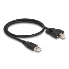 DELOCK Kábel USB 2.0 A-Típusú dugó - B-Típusú dugó csavarokkal ellátott 0,5 m kábel és adapter