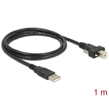 DELOCK Kábel USB 2.0 A típusú dugó &gt; USB 2.0 B típusú dugó csavarokkal ellátott 1 m kábel és adapter