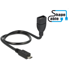 DELOCK kábel USB 2.0 Micro-B apa &gt; USB 2.0 Type-A anya OTG ShapeCable 0,50 m kábel és adapter