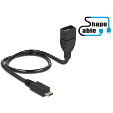 DELOCK kábel USB 2.0 Micro-B apa > USB 2.0 Type-A anya OTG ShapeCable 0,50 m kábel és adapter