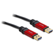 DELOCK kábel USB 3.0-A apa / apa 1 méteres Prémium audió/videó kellék, kábel és adapter