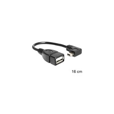 DELOCK kábel USB mini-B (M) - USB 2.0-A (F) 16 cm, OTG kábel és adapter