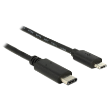 DELOCK kábel usb type-c 2.0 dugó usb 2.0 micro-b típusú dugó 0,5 m fekete 83333 kábel és adapter