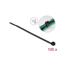 DELOCK Kabelbinder kälteresistent L100xB2,5mm schwarz 100STK (19186) asztali számítógép kellék
