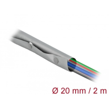 DELOCK Kábelkarmantyú patent szorítóval 2 m x 20 mm szürke / fekete villanyszerelés