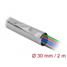 DELOCK Kábelkarmantyú patent szorítóval 2 m x 30 mm szürke / fekete villanyszerelés