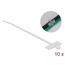 DELOCK kábelkötegelő címkével 100x2.5mm, 10darab fehér (18954) (delock18954) asztali számítógép kellék