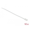 DELOCK Kábelkötöző szorító fűzőlyukkal Hx 300 x Sz 4,8 mm, 10 darab fehér