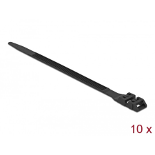 DELOCK Kábelösszekötő duplazárral Hz 190 x Sz 9 mm fekete 10 darab villanyszerelés