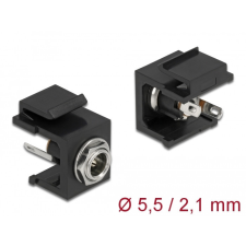 DELOCK Keystone modul, DC 5,5 x 2,1 mm-csatlakozóhüvely, fekete egyéb hálózati eszköz