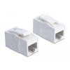 DELOCK Keystone modul, RJ45-aljzat > RJ45-aljzat, Cat.6A UTP, fehér