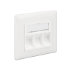 DELOCK Keystone Wall Outlet 3 Port compact