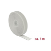 DELOCK Klett-Kabelbinder 20mm x 5m Rolle grau (18280)