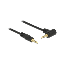 DELOCK Klinkekabel 3,5mm -> 3,5mm 90° St/St 2.00m schwarz (83756) kábel és adapter