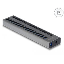 DELOCK Külső SuperSpeed USB HUB 16 bemenettel és kapcsolóval (63739) (d63739) hub és switch