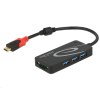 DELOCK külső, USB 3.1-es, 1. generációs hub, USB Type-C > 3 x USB A-típusú + két nyílással (62900) (62900)