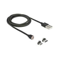 DELOCK Lade-/Datenkabelset magnetisch USB > Micro-B/USB-C (85723) kábel és adapter