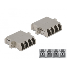 DELOCK LC optikai szálas csatlakozó Quad anya - LC Quad anya, egymódosú fém kábel és adapter