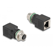  Delock M12 Adapter D-kódolt 4 tűs anya - RJ45 anya egyenes egyéb hálózati eszköz