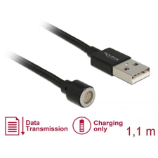 DELOCK mágneses USB adat- és töltőkábel 1,1m fekete (85724) (d85724) kábel és adapter