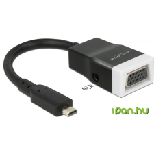 DELOCK Micro HDMI VGA/D-Sub + Jack Átalakító Fekete 15cm 65589 kábel és adapter