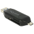 DELOCK microUSB OTG + USB3.0 A male Card Reader Black