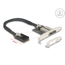 DELOCK Mini PCIe I/O PCIe teljes méretű 2 x SFP Gigabit LAN kábel és adapter