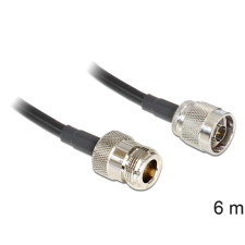 DELOCK N dugó &gt; N jack LMR195, 6 m kábel és adapter
