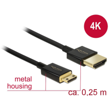 DELOCK Nagysebességű HDMI-kábel Ethernettel - HDMI-A-csatlakozódugó &gt; HDMI Mini-C-csatlakozódugó, 3D kábel és adapter