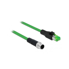 DELOCK Netzwerkkabel M12 4 Pin D-kodiert > RJ45 St PVC 2m (85438) kábel és adapter