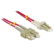 DELOCK OM4 optikai kábel, LC/SC csatlakozás, 2m (DL84681) kábel és adapter