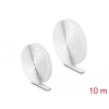 Delock Öntapadó tépőzáras szalag-szett, H 10 m és Sz 20 mm fehér