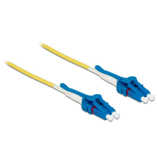 DELOCK optikai szálas LC > LC egyszeres OS2 kábel 1m (85083) (DE85083) kábel és adapter