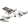 DELOCK PCI Express-kártya - 4 x Soros 1 x Párhuzamos