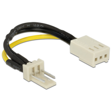 DELOCK Power Cable 3 pin male > 3 pin female (fan) 8cm – Reduction of rotation speed (83656) kábel és adapter