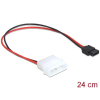 DELOCK Power Cable Molex 4 pin plug to Slim SATA 6 pin receptacle 24.5 cm (82913)