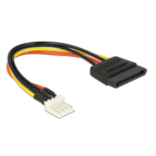 DELOCK Power Cable SATA 15 pin male &gt; 4 pin floppy male 15cm kábel és adapter