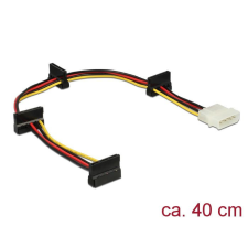 DELOCK Power Molex 4 pin plug &gt; 4x SATA 15 pin receptacle 40cm cable kábel és adapter