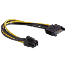 DELOCK Power SATA 15 pin > 6 pin PCI Express kábel és adapter