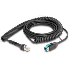 DELOCK Powered USB 12V -> RJ50 FTP M/M adatkábel 3m fekete (87995) kábel és adapter