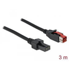 DELOCK PoweredUSB kábel apa 24 V &gt; 2 x 4 tűs apa, 3 m, POS nyomtatókhoz és csatlakozókhoz kábel és adapter