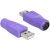 DELOCK PS/2 -> USB A F/M adapter lila