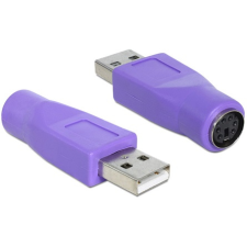 DELOCK PS/2 -> USB A F/M adapter lila kábel és adapter