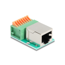 DELOCK RJ45 anya - Terminal block nyomógombbal Cat.5e kábel és adapter