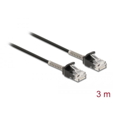 DELOCK RJ45 apa - RJ45 apa Cat.6A 3 m kábel fekete (87020) egyéb hálózati eszköz