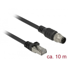 DELOCK RJ45 csatlakozót és M12 csatlakozót összekötő kábel 8 tűs A kódolt Cat.5e SFTP 10 m hosszú kábel és adapter