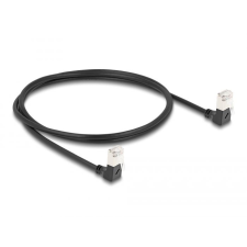 DELOCK RJ45 hálózati kábel Cat.6A S/FTP 1m fekete (80299) (DE80299) kábel és adapter