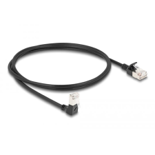 DELOCK RJ45 hálózati kábel Cat.6A S/FTP 1m fekete (80305) (DE80305) kábel és adapter