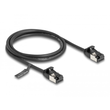 Delock RJ45 kábel apa - apa Cat.8.1 flexibilis 1 m fekete kábel és adapter