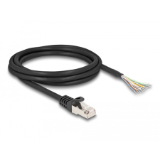 Delock RJ50 kábel apa - nyílt vezetékvégek S/FTP 2 m fekete kábel és adapter